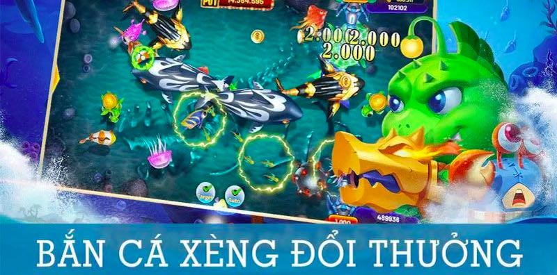 Hiệu ứng xèng trong game Bắn Cá Xèng Online