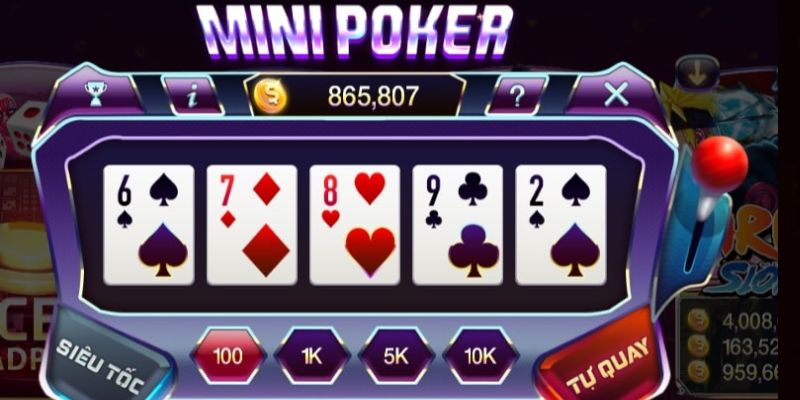 Trải nghiệm mini poker hấp dẫn trên Jun88